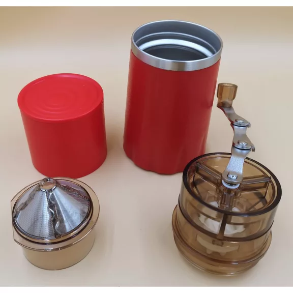 3 in 1 Grinding Coffee Set Red