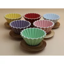 6pcs AVX-CDC001--2 Personal Ceramic Dripper+Wooden Holder