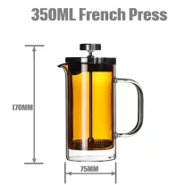 AVX XT12 Double-Walled French Press 350 ml Brown