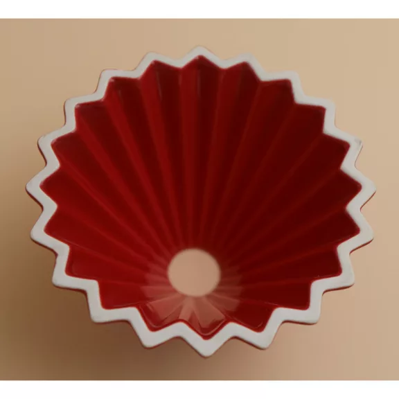 AVX-CDC001--2 Personal Ceramic dripper+Wooden Holder-Red