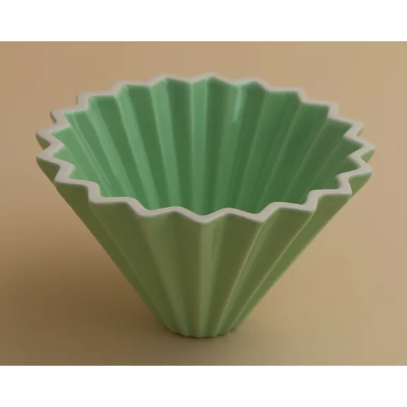 AVX-CDC001--2 Personal Ceramic Dripper+Wooden Holder-Green