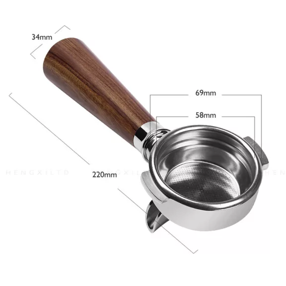 AVX 4026 2-  Filter Holder Handle for Lelit-AVX-E61 Coffee Machine with Redwood Handle