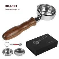   AVX 4093 AVX-Lelit 68/58mm Bottomless Portafilter Set Redwood Handle