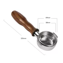   AVX 4093 AVX-Lelit 68/58mm Bottomless Portafilter Set Redwood Handle