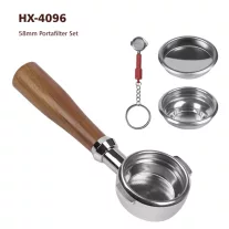   AVX 4096 AVX-Lelit-E61 58mm Bottomless Portafilter with Redwood Handle