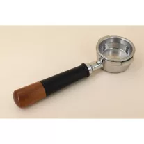   E61-58BL AVX-Lelit-E61 58mm Bottomless Portafilter with Alu+Redwood Handle  +16g Precision filter basket