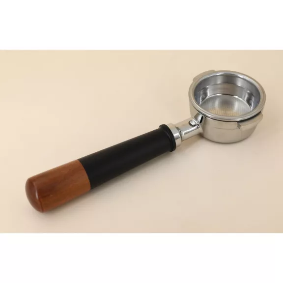 E61-58BL AVX-Lelit-E61 58mm Bottomless Portafilter with Alu+Redwood Handle  +16g Precision filter basket