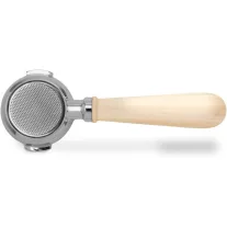   Lelit PLA580M 58mm Bottomless Portafilter White Wooden Handle