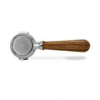   Lelit PLA580M 58mm Bottomless Portafilter White Zebra Wooden Handle
