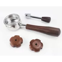   For Saeco Coffee Machine Wooden Upgrading Knob set + Wooden Filter Holder Handle