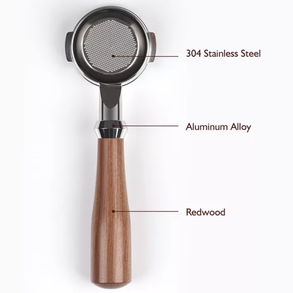 Sage 4119 68/58mm Open Filter Holder Handle with Redwood Handle