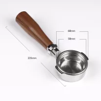  Sage 4119 68/58mm Open Filter Holder Handle with Redwood Handle