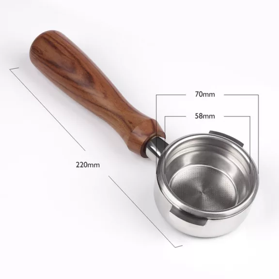 Simonelli 4152A 68/58mm Open Filter Holder Handle with Redwood Handle
