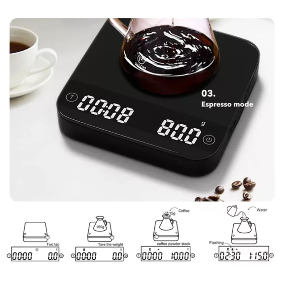 AVX K112EB Bluetooth Barista Scale 2000g with 0,1g Accuracy