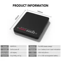 AVX K99 PRO Bluetooth Barista Scale 2000g with 0,1g Accuracy