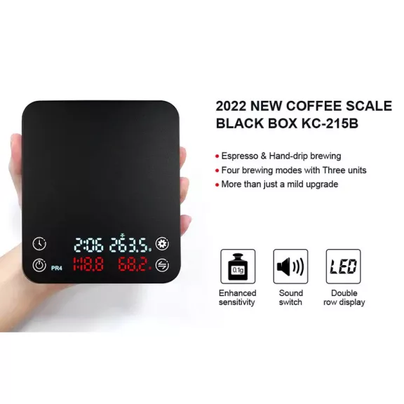 AVX KC215B Barista Scale 2000g with 0,1g Accuracy