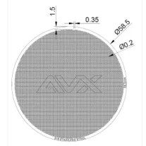 AVX PSUS Puck Screen Filter Sheet 58,5/0,2mm