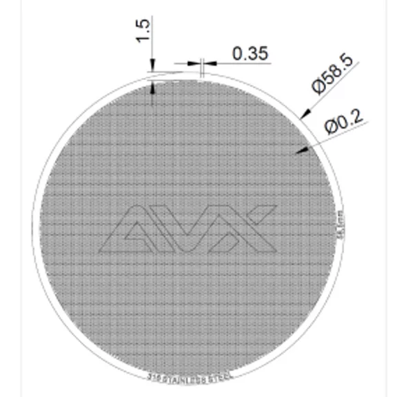 AVX PSUS Puck Screen Filter Sheet 58,5/0,2mm