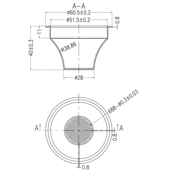 AVX CX51-03 51mm 20g Convex Precíziós szűrőkosár