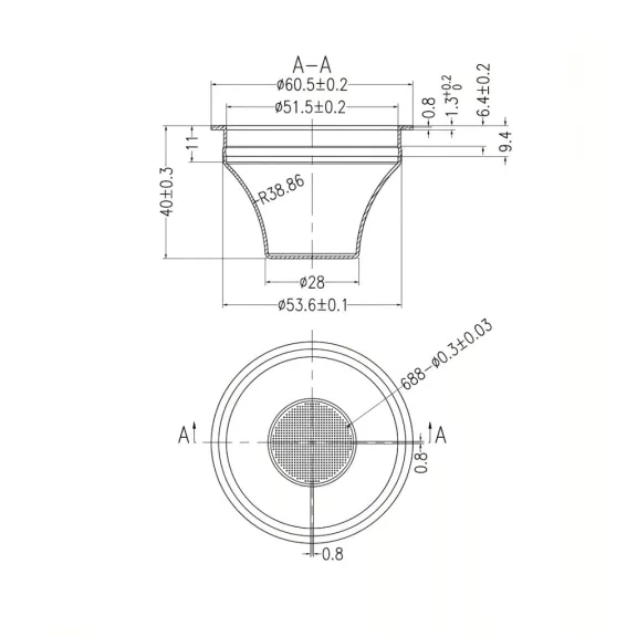 AVX CX51R-03 51mm 20g Convex Precíziós szűrőkosár AVX CX51R-03 51mm 20g Convex Precíziós szűrőkosár