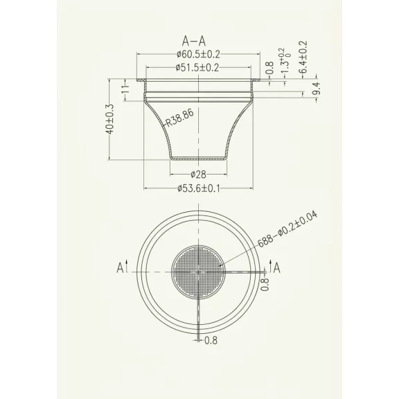 AVX CX51R-02 51mm 20g Convex Precíziós szűrőkosár