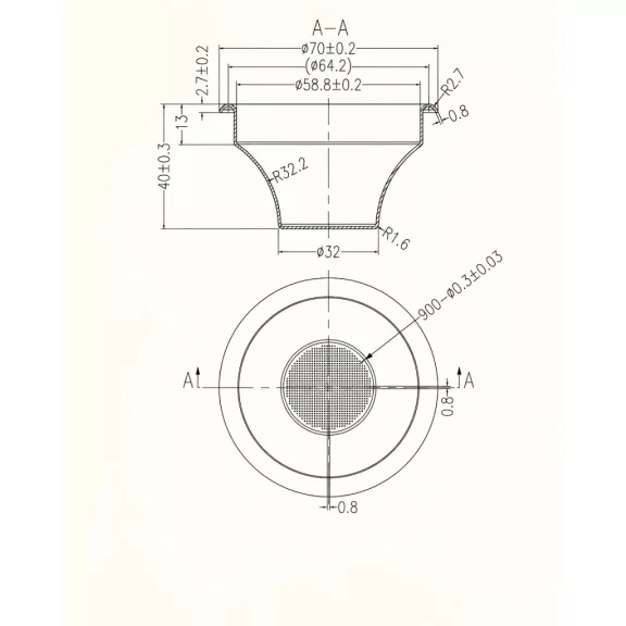 AVX CX58-03 58mm 20g Convex Precíziós szűrőkosár 