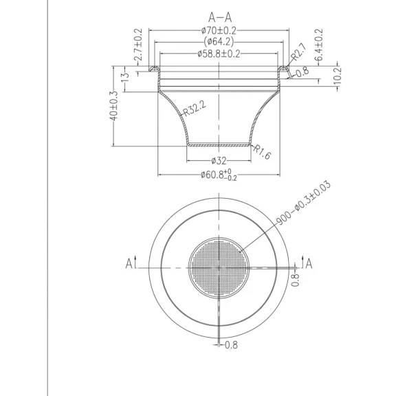 AVX CX58R-03 58mm 20g Convex Precíziós szűrőkosár