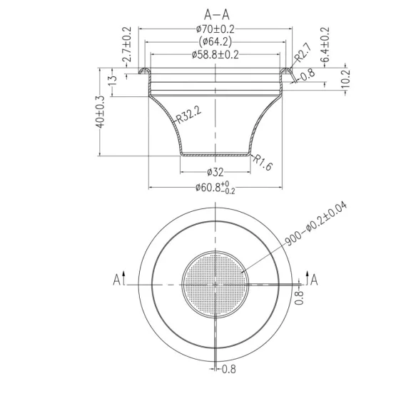 AVX CX58R-02 58mm 20g Convex Precíziós szűrőkosár