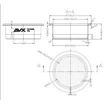 AVX PRO 888S 58mm 20g-os  Precíziós Szűrőkosár