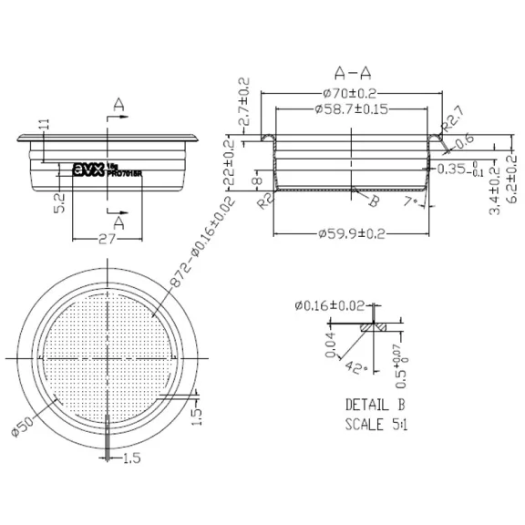 AVX PRO-X 7015R  58mm 15g-os Precíziós Szűrőkosár