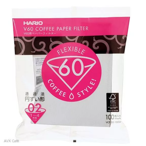 Hario V60-01 Dripper flex filter Paper 100pcs