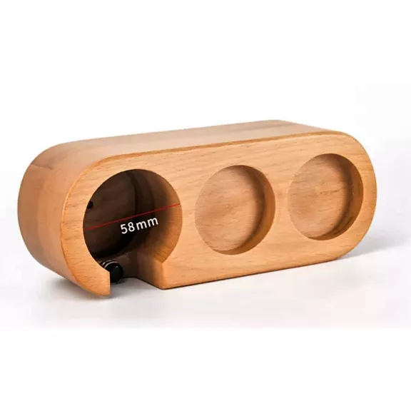 AVX 9J13 Coffee Tamper Stand Portafiler Holder 51-53mm Beach Wood