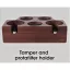 AVX 9J19 Coffee Tamper Stand Portafiler Holder 58mm Black Walnut Wood