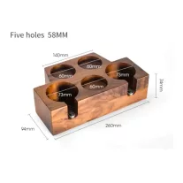   AVX 9J19 Coffee Tamper Stand Portafiler Holder 58mm Black Walnut Wood