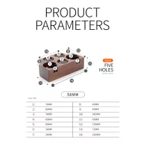   AVX 9J19 Coffee Tamper Stand Portafiler Holder 58mm Black Walnut Wood
