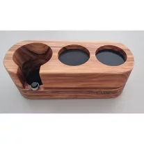   AVX 9J28 Coffee Tamper Stand Portafiler Holder 51-53mm Zebra Wood