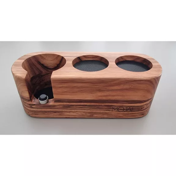 AVX 9J28 Coffee Tamper Stand Portafiler Holder 51-53mm Zebra Wood