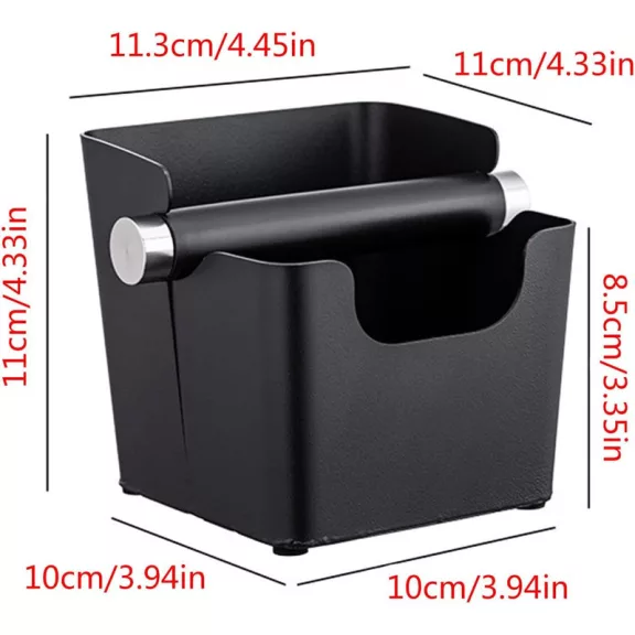 AVX HX2064 Stainless Steel Coffee Knock Box Black