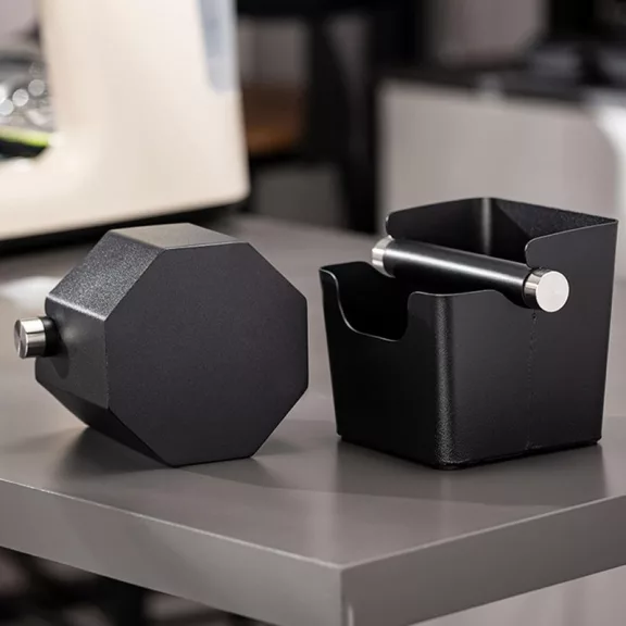 AVX HX2064 Stainless Steel Coffee Knock Box Black