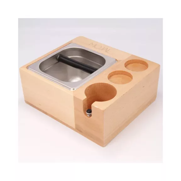 AVX Walnut Beach Wood Coffee Filter Holder Knock Box 58mm