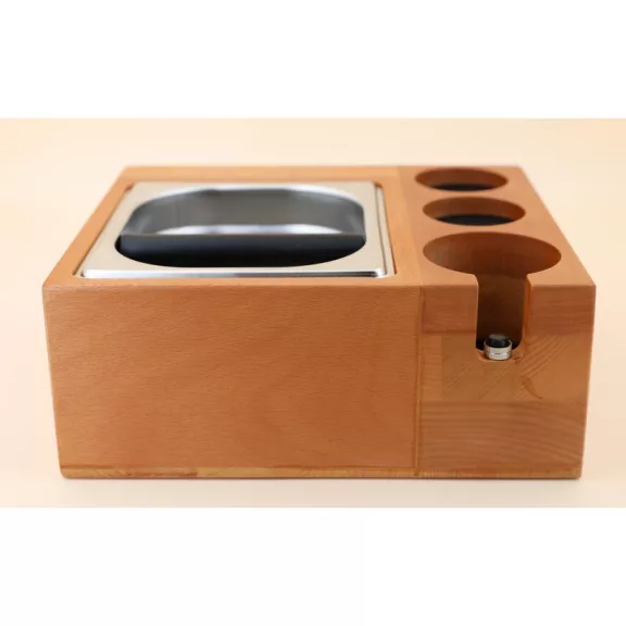 AVX Walnut Beach Wood Coffee Filter Holder Knock Box 58mm