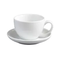 Ancap Open Cappuccino 180ml Cup+Saucer White