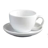 Ancap Open Large Cappuccino 260ml Cup+Saucer-White