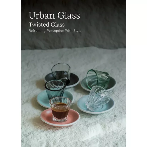 Loveramics Urban Glass 120ml Twisted Cortado Glass-Transparent