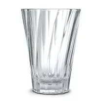   Loveramics Urban Glass 360ml Twisted Café Latte Glass-Transparent