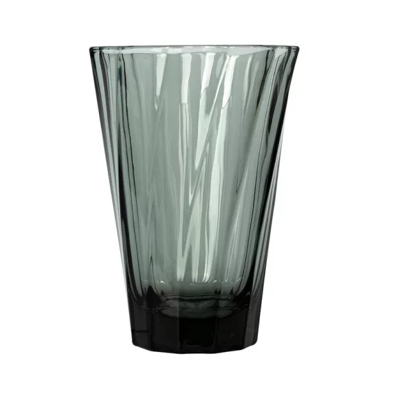 Loveramics Urban Glass 360ml Twisted Café Latte Glass-Black