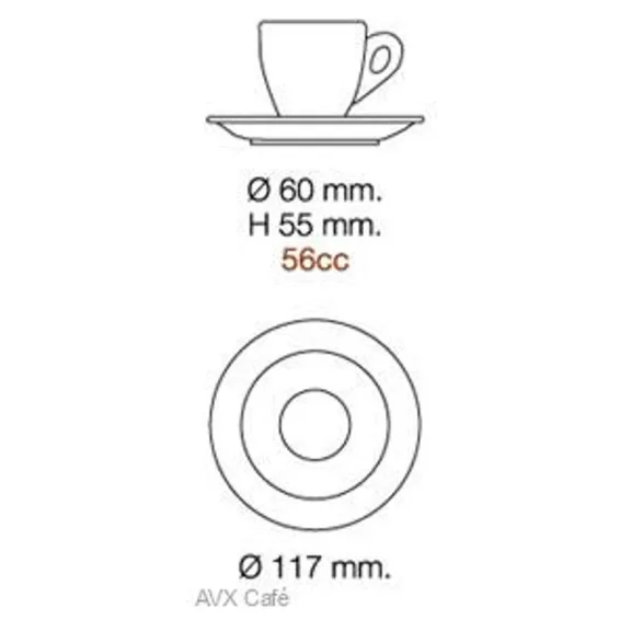 Nuova Point Palermo Caffé 56ml Cup+Saucer White
