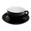 Nuova Point Palermo Cappuccino 200ml Cup+Saucer Black