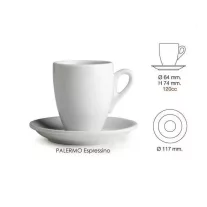Nuova Point Palermo Espressino 120ml Cup+Saucer White