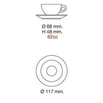 Nuova Point Sorrento Caffé 62ml/48mm Cup+Saucer White